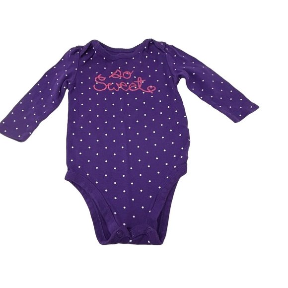Baby Girl's - Pink & Lavender Dress,‎ 3 Long Sleeve Body Suits - Sizes 3-6 Month - Picture 7 of 13